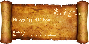 Murguly Ákos névjegykártya