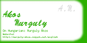 akos murguly business card